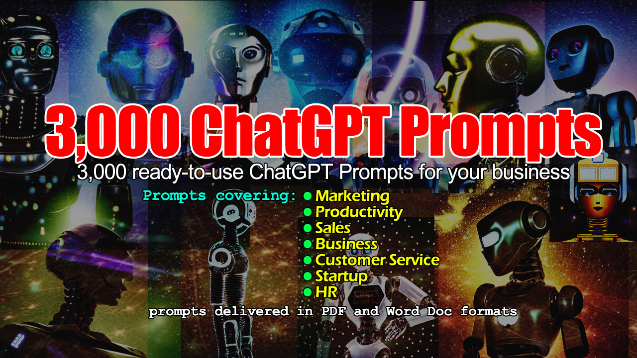 3,000 ChatGPT Prompts